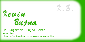 kevin bujna business card